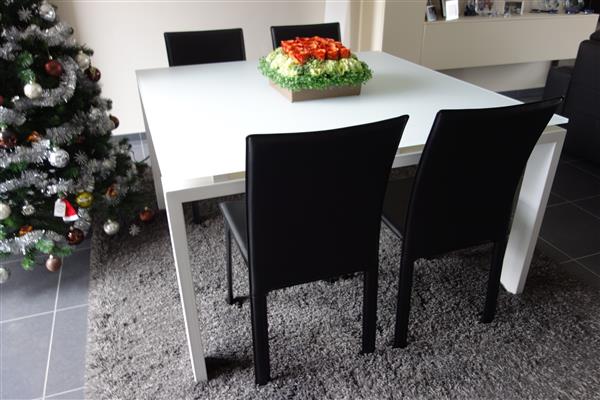 Grote foto lederenstoel zwart 4 stuks huis en inrichting stoelen