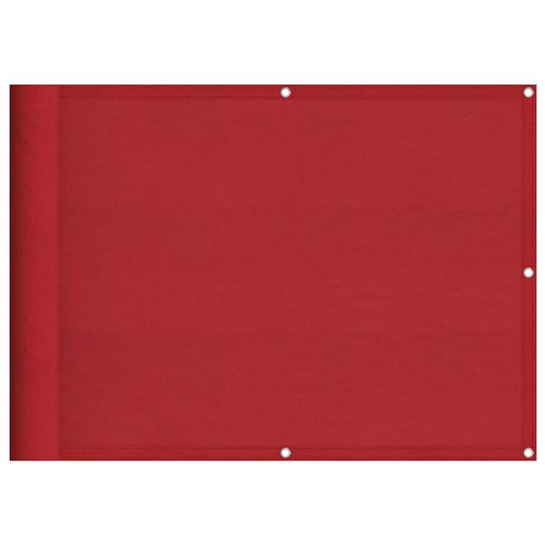 Grote foto vidaxl balkonscherm rood 75x700 cm 100 polyester oxford tuin en terras overige tuin en terras