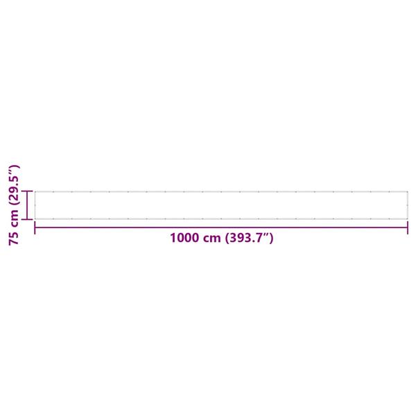 Grote foto vidaxl balkonscherm terracotta 75x1000 cm 100 polyester oxford tuin en terras overige tuin en terras