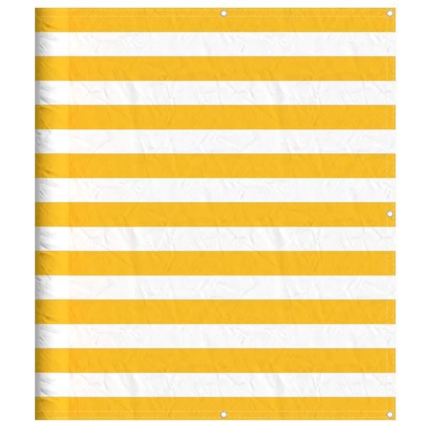 Grote foto vidaxl balkonscherm geel en wit gestreept 120x800 cm tuin en terras overige tuin en terras