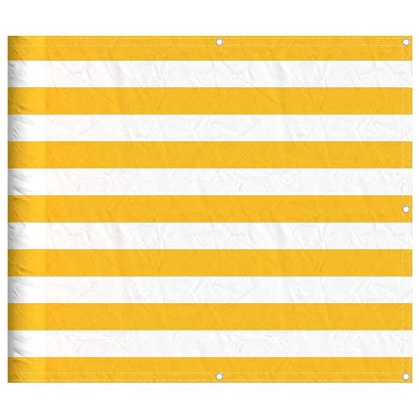 Grote foto vidaxl balkonscherm geel en wit gestreept 90x700 cm tuin en terras overige tuin en terras