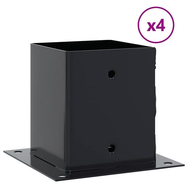 Grote foto vidaxl paonderstellen vierkant 4 st 121x121 mm gepoedercoat staal tuin en terras overige tuin en terras