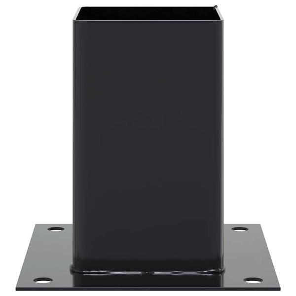 Grote foto vidaxl spokkels vierkant 4 st 81x81 mm gepoedercoat staal antraciet tuin en terras overige tuin en terras