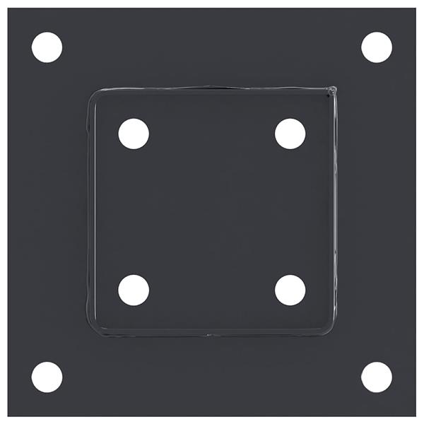 Grote foto vidaxl spokkels vierkant 4 st 81x81 mm gepoedercoat staal antraciet tuin en terras overige tuin en terras