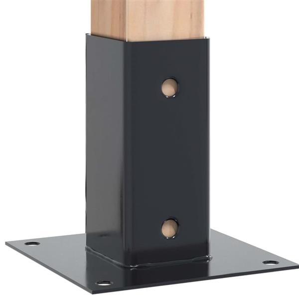 Grote foto vidaxl spokkels vierkant 4 st 71x71 mm gepoedercoat staal antraciet tuin en terras overige tuin en terras