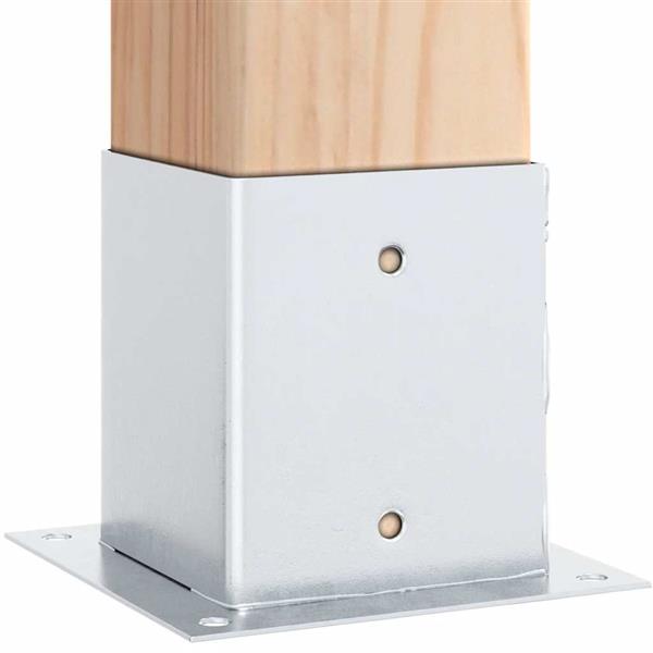 Grote foto vidaxl spokkels vierkant 4 st gegalvaniseerd staal zilverkleurig tuin en terras overige tuin en terras