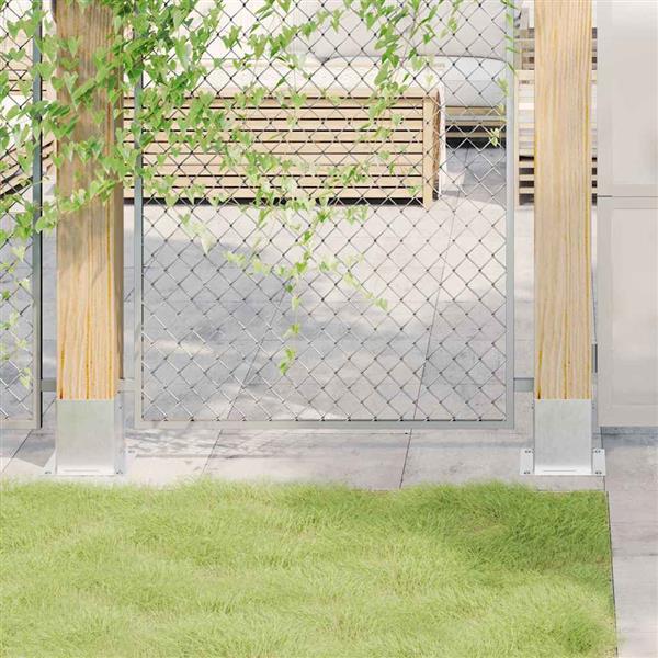 Grote foto vidaxl spokkels vierkant 12 st gegalvaniseerd staal zilverkleurig tuin en terras overige tuin en terras