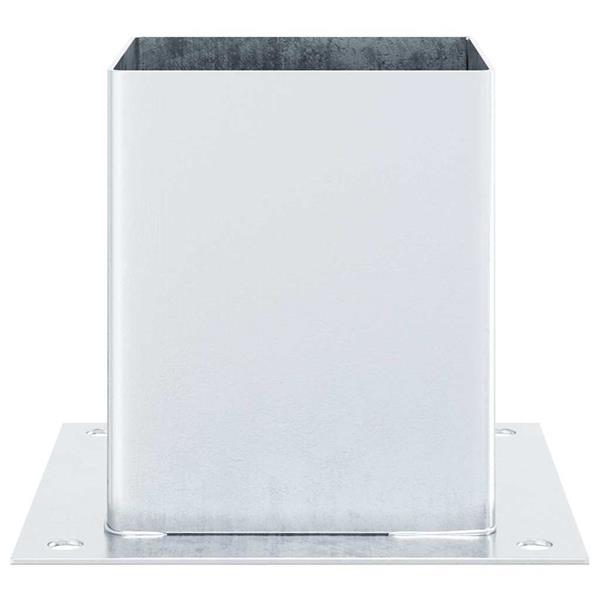 Grote foto vidaxl spokkels vierkant 4 st gegalvaniseerd staal zilverkleurig tuin en terras overige tuin en terras