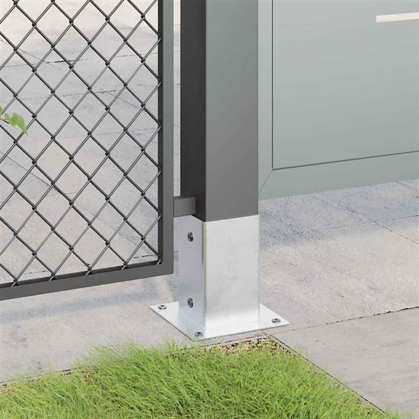 Grote foto vidaxl spokkels vierkant 12 st gegalvaniseerd staal zilverkleurig tuin en terras overige tuin en terras