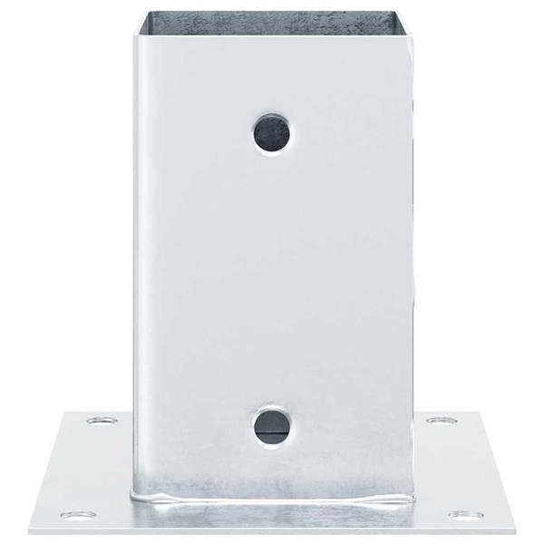 Grote foto vidaxl spokkels vierkant 4 st gegalvaniseerd staal zilverkleurig tuin en terras overige tuin en terras