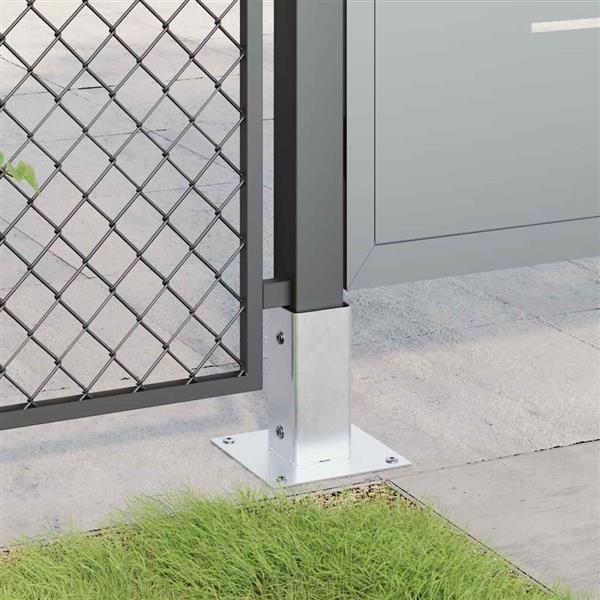 Grote foto vidaxl spokkels vierkant 12 st gegalvaniseerd staal zilverkleurig tuin en terras overige tuin en terras