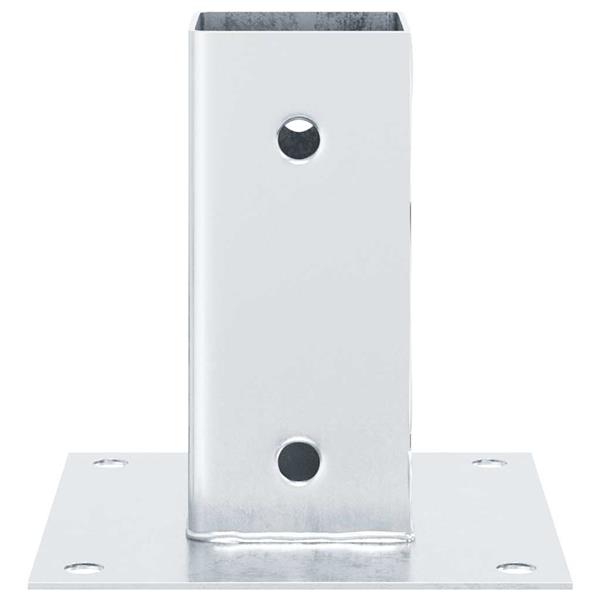 Grote foto vidaxl spokkels vierkant 4 st gegalvaniseerd staal zilverkleurig tuin en terras overige tuin en terras