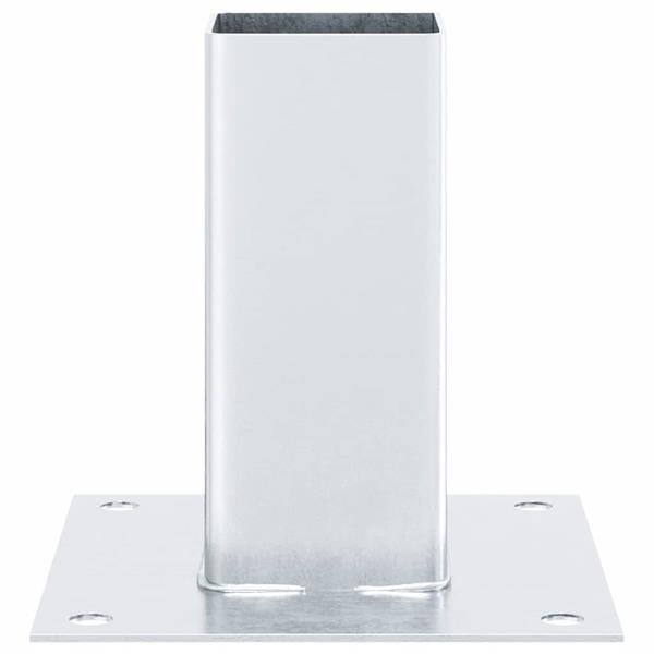 Grote foto vidaxl spokkels vierkant 4 st gegalvaniseerd staal zilverkleurig tuin en terras overige tuin en terras