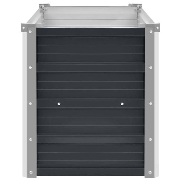 Grote foto vidaxl plantenbak verhoogd 100x40x45 cm gegalvaniseerd staal antraciet tuin en terras overige tuin en terras