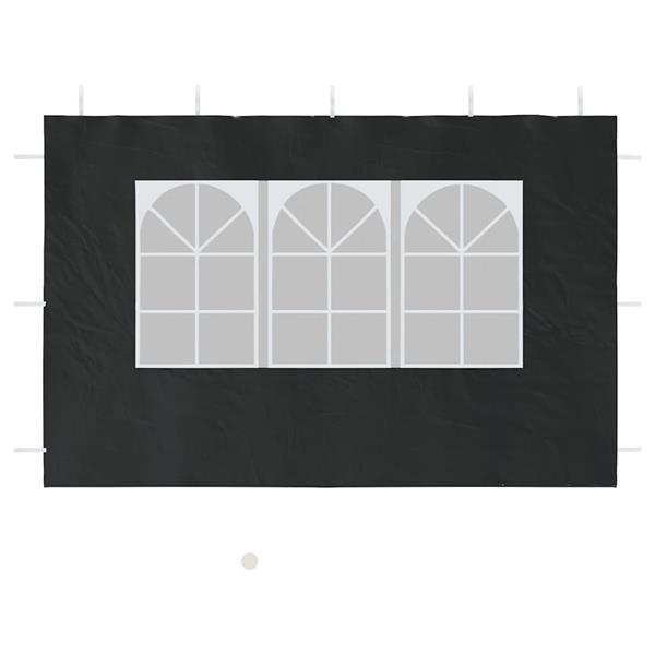 Grote foto vidaxl tentwanden met raam pe antraciet 2 st tuin en terras overige tuin en terras