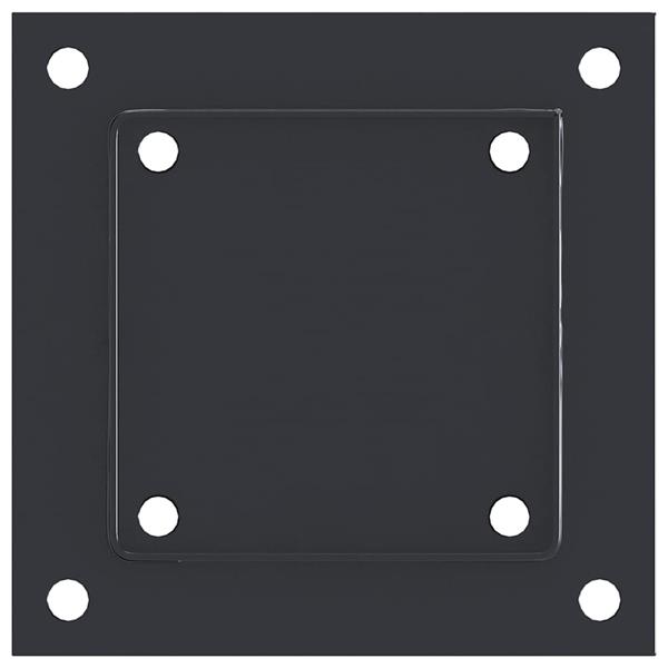 Grote foto vidaxl spokkels vierkant 12 st 121x121 mm gepoedercoat staal antraciet tuin en terras overige tuin en terras