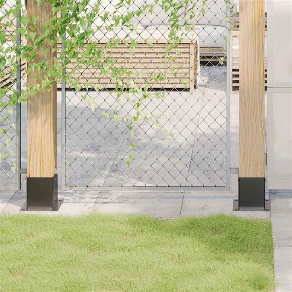 Grote foto vidaxl spokkels vierkant 4 st 101x101 mm gepoedercoat staal antraciet tuin en terras overige tuin en terras