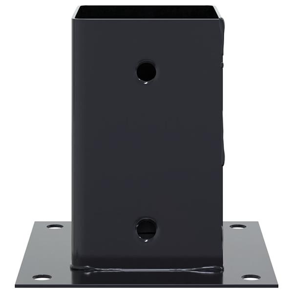 Grote foto vidaxl paondervoeten vierkant 4st 91x91mm gepoedercoat staal antraciet tuin en terras overige tuin en terras