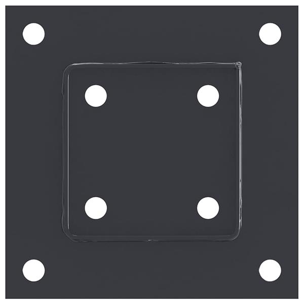 Grote foto vidaxl paondervoeten vierkant 4st 91x91mm gepoedercoat staal antraciet tuin en terras overige tuin en terras