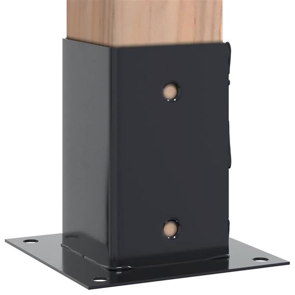 Grote foto vidaxl spokkels vierkant 4 st 81x81 mm gepoedercoat staal antraciet tuin en terras overige tuin en terras