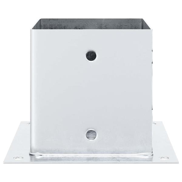 Grote foto vidaxl spokkels vierkant 4 st gegalvaniseerd staal zilverkleurig tuin en terras overige tuin en terras