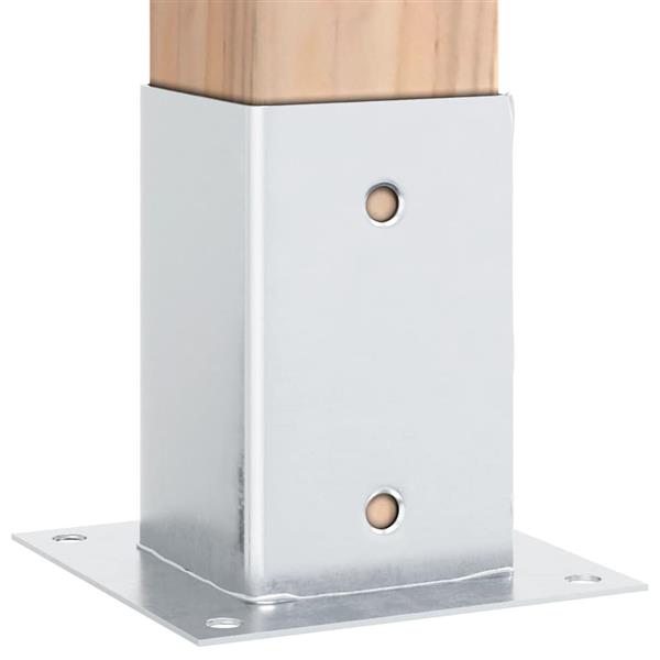 Grote foto vidaxl spokkels vierkant 12 st gegalvaniseerd staal zilverkleurig tuin en terras overige tuin en terras