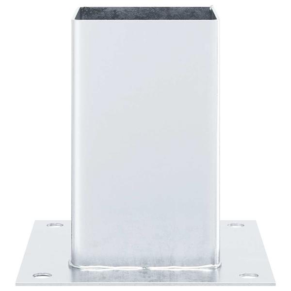 Grote foto vidaxl spokkels vierkant 4 st gegalvaniseerd staal zilverkleurig tuin en terras overige tuin en terras