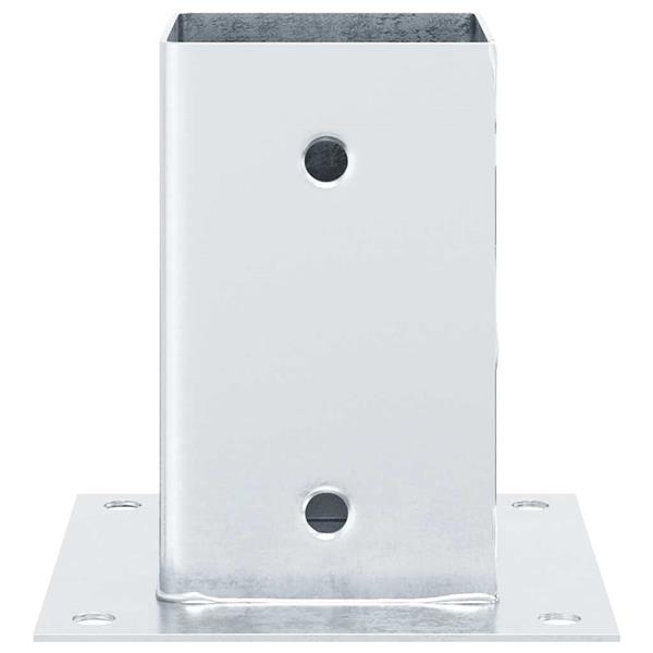 Grote foto vidaxl spokkels vierkant 4 st gegalvaniseerd staal zilverkleurig tuin en terras overige tuin en terras