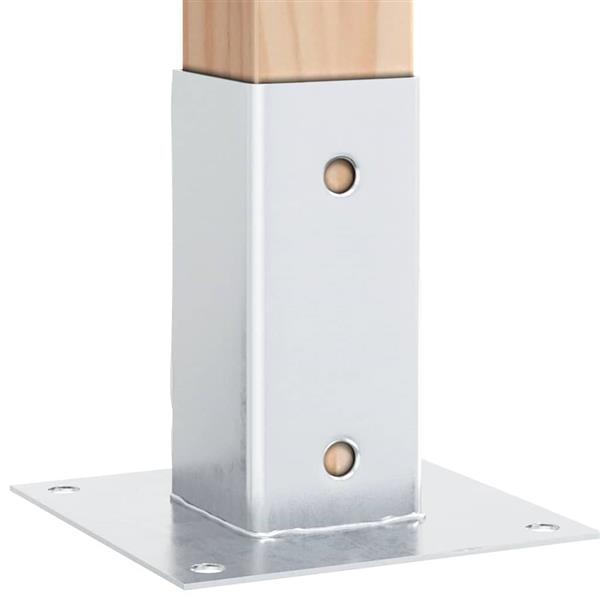 Grote foto vidaxl spokkels vierkant 12 st gegalvaniseerd staal zilverkleurig tuin en terras overige tuin en terras