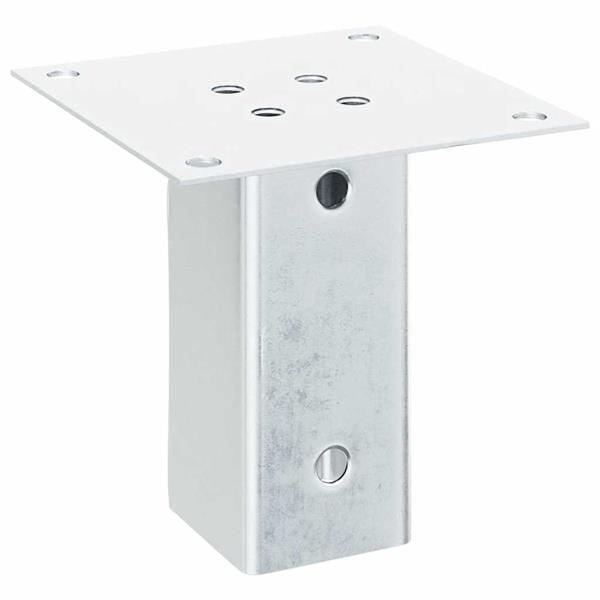 Grote foto vidaxl spokkels vierkant 4 st gegalvaniseerd staal zilverkleurig tuin en terras overige tuin en terras