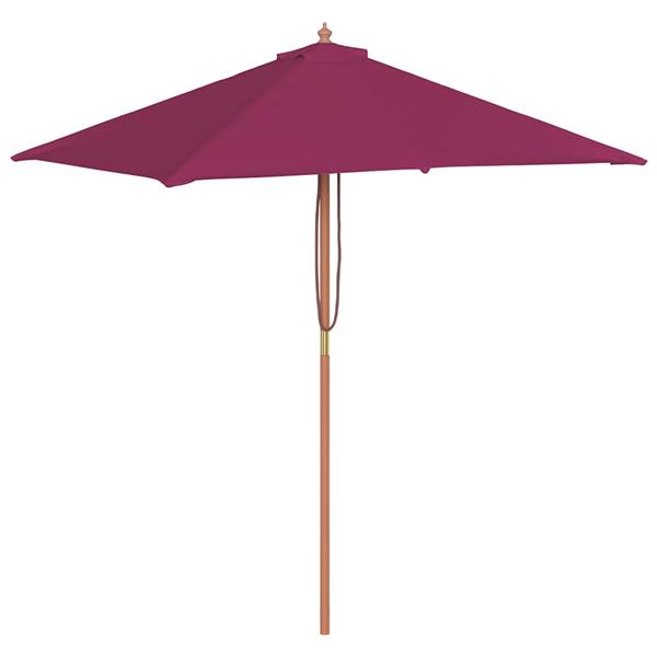 Grote foto vidaxl parasol met houten paal 150x200 cm bordeauxrood tuin en terras overige tuin en terras