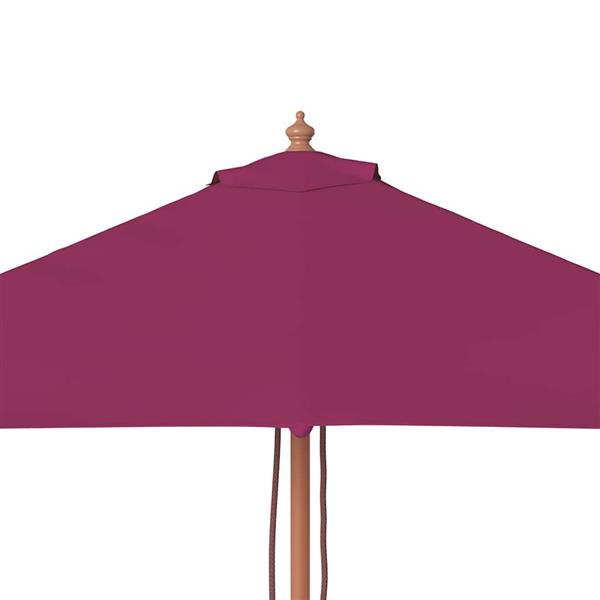 Grote foto vidaxl parasol met houten paal 150x200 cm bordeauxrood tuin en terras overige tuin en terras