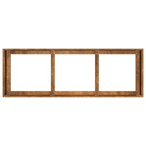 Grote foto vidaxl plantenbak roestig 120x40x40 cm weervast staal tuin en terras overige tuin en terras