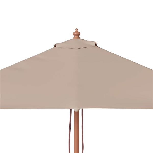 Grote foto vidaxl parasol met houten paal 150x200 cm taupe tuin en terras overige tuin en terras