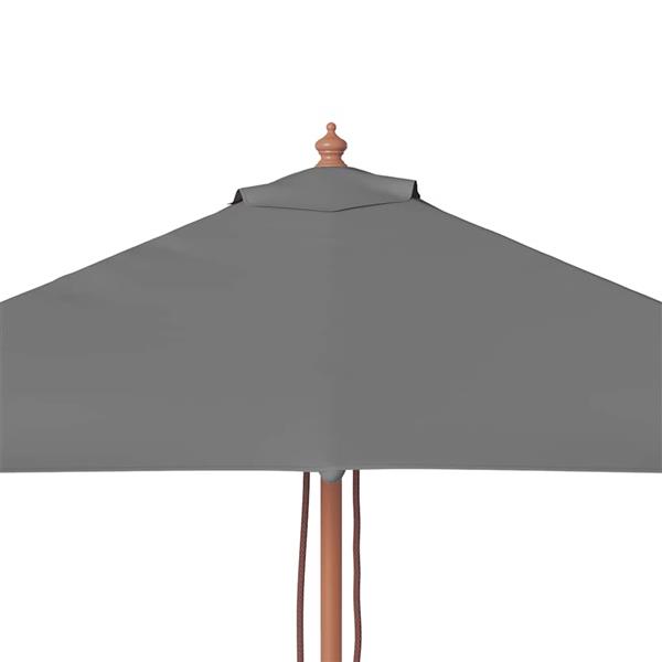 Grote foto vidaxl parasol met houten paal 150x200 cm antraciet tuin en terras overige tuin en terras