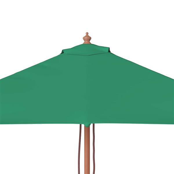 Grote foto vidaxl parasol met houten paal 150x200 cm groen tuin en terras overige tuin en terras