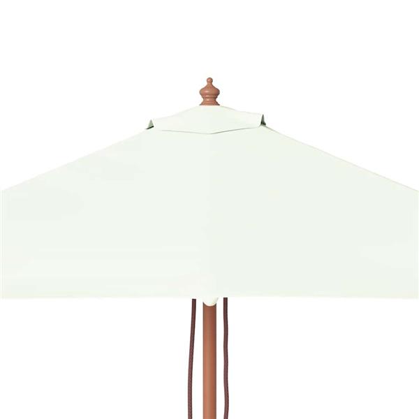 Grote foto vidaxl parasol met houten paal 150x200 cm zandkleurig tuin en terras overige tuin en terras