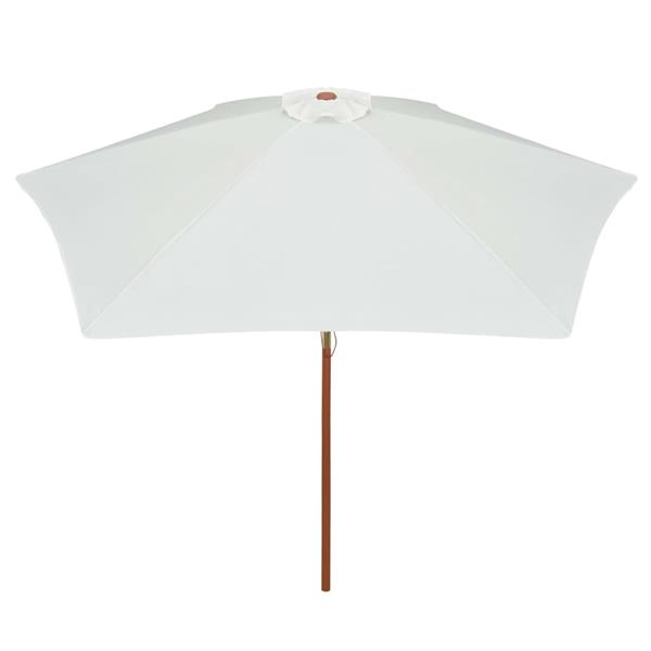 Grote foto vidaxl parasol 270x270 cm houten paal cr mewit tuin en terras overige tuin en terras