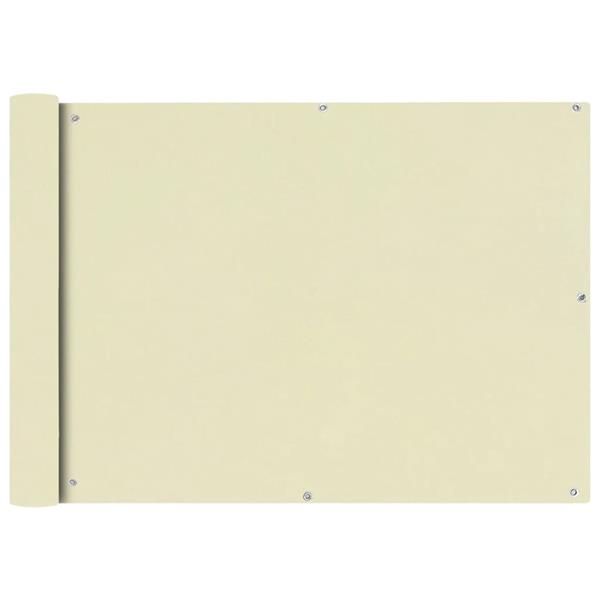 Grote foto vidaxl balkonscherm oxford textiel 75x400 cm cr me tuin en terras overige tuin en terras