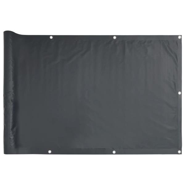 Grote foto vidaxl balkonscherm 90x400 cm oxford stof antraciet tuin en terras overige tuin en terras