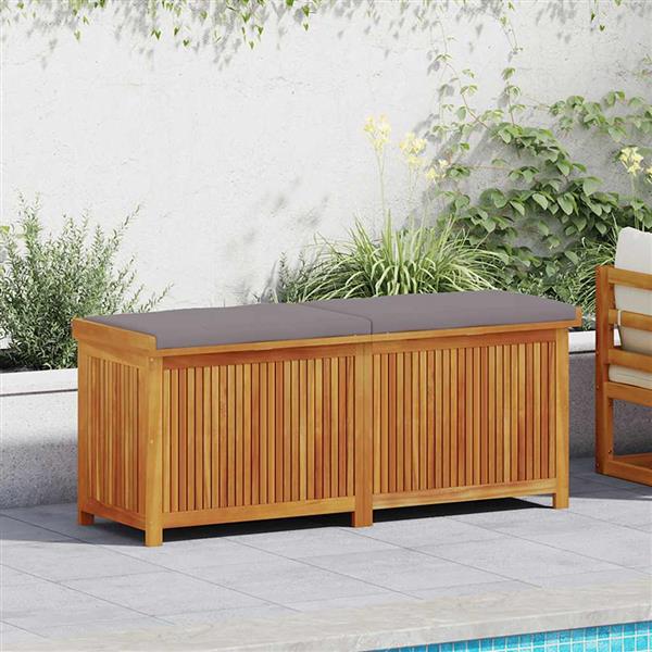 Grote foto vidaxl kussenbox voor buiten 150x50x60 5 cm massief acaciahout tuin en terras overige tuin en terras