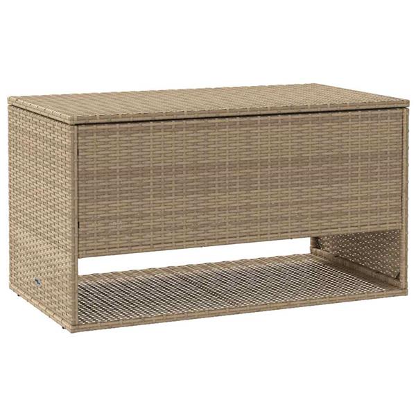 Grote foto vidaxl opbergbox voor buiten 100x55x55 5 cm poly rattan beige tuin en terras overige tuin en terras