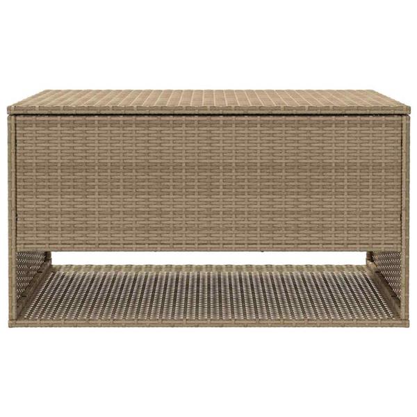Grote foto vidaxl opbergbox voor buiten 100x55x55 5 cm poly rattan beige tuin en terras overige tuin en terras