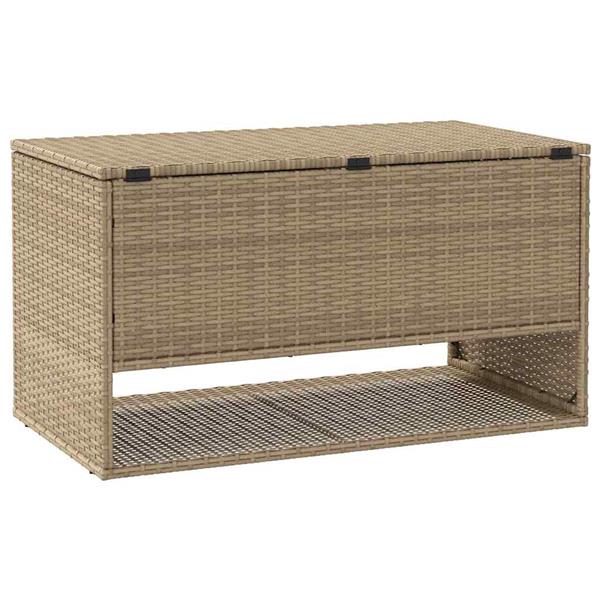 Grote foto vidaxl opbergbox voor buiten 100x55x55 5 cm poly rattan beige tuin en terras overige tuin en terras