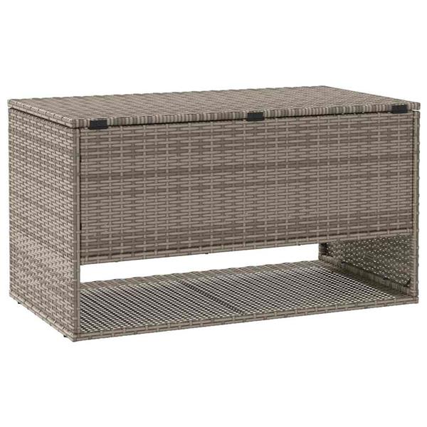 Grote foto vidaxl opbergbox voor buiten 100x55x55 5 cm poly rattan grijs tuin en terras overige tuin en terras