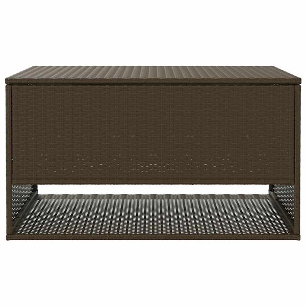 Grote foto vidaxl opbergbox voor buiten 100x55x55 5 cm poly rattan bruin tuin en terras overige tuin en terras