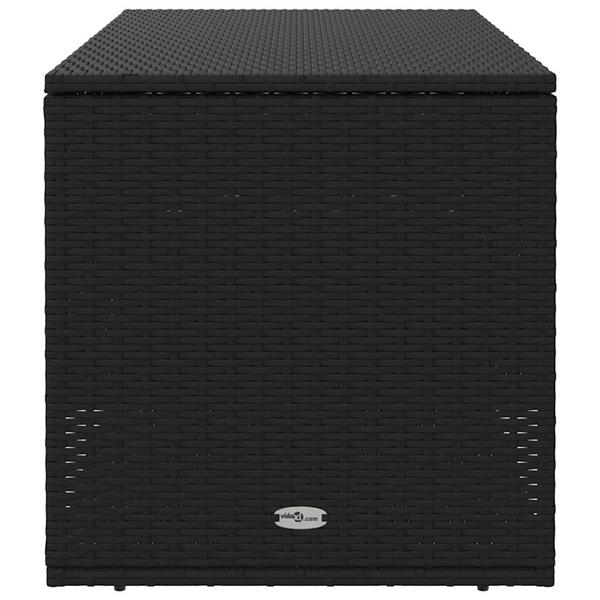 Grote foto vidaxl opbergbox voor buiten 100x55x55 5 cm poly rattan zwart tuin en terras overige tuin en terras