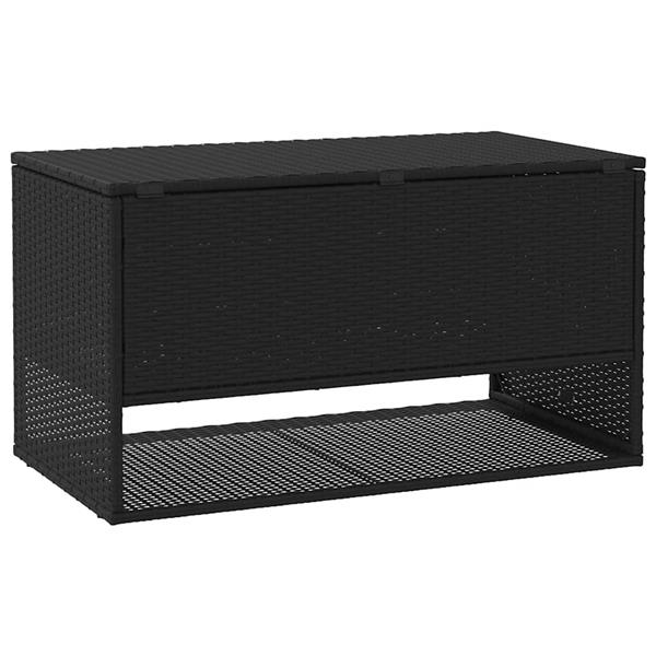 Grote foto vidaxl opbergbox voor buiten 100x55x55 5 cm poly rattan zwart tuin en terras overige tuin en terras