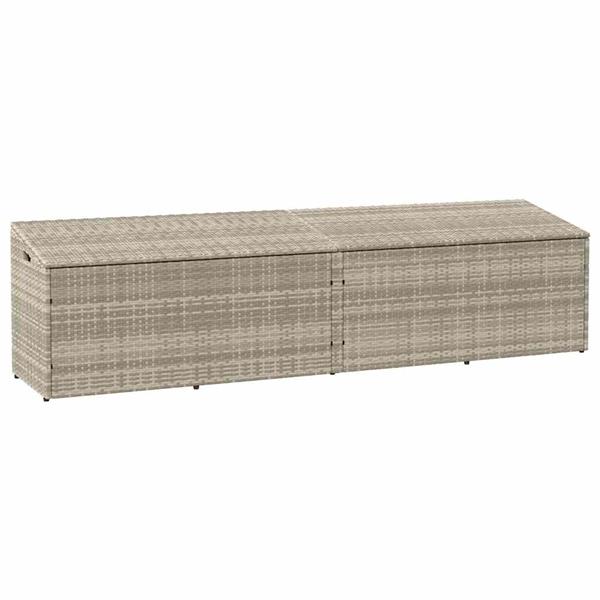 Grote foto vidaxl tuinbox 220x50x58 cm poly rattan lichtgrijs tuin en terras overige tuin en terras