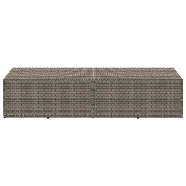 Grote foto vidaxl tuinbox 220x50x58 cm poly rattan grijs tuin en terras overige tuin en terras